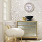 Silent Modern Quartz Flower Design Decorative Wall Clock Non-Ticking Digital 11-Inch Clock (White)
