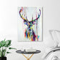Rainbow Color Deer Animal Oil Painting Canvas Wall Art Living Room Home Décor
