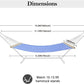 14 FT Quick Dry Hammock with Double Size Solid Wood Spreader Bar Outdoor Patio Yard Poolside Beach Hammock with Chains, Waterproof and UV Resistance, 2 Person 450 Pound Capacity