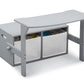 Mysize Kids Convertible Activity Bench - Greenguard Gold Certified, Grey