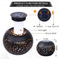Solar Table Lights Outdoor Waterproof - Dancing Flickering Flame Lamp Black Metal Tabletop Light Solar Powered Decorative Lighting Lantern for Desk Bedroom Patio Garden Pathway Yard (1 Pack)
