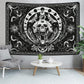 Skull Tapestry Black and White Tapestries Snake Tapestry Moth Tapestry Trippy Skeleton Tapestry Mandala Moon Phase Tapestry Wall Hanging for Room(51.2 X 59.1 Inches)