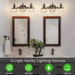 Bathroom Vanity Light Fixtures, Modern 3 Lights Wall Sconce Lighting Matte Black, Farmhouse Metal Wall Lamp with Globe Glass Shade, Porch Wall Mount Light Fixture for Mirror Cabinets Hallway Stairs