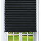 Pleated Window Paper Shades Room Darkening Blinds Black 36" X 69" (Pack of 6 Temporary Shades)