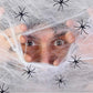 1200 Sqft Halloween Spider Web Decoration, Super Stretch DIY Cobwebs Bonus with 100 Fake Spiders, White Webbing Spooky Haunted House Garden Yard Home Office Tree Creepy Scene Props Indoor Outdoor Decor Party Supplies