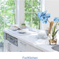 Artificial Flower Bonsai with Glass Vase Vivid Orchid Flowers Arrangement Phalaenopsis Flowers Pot for Home Office Décor Table Centerpiece House Decorations(Glass Vase/Blue Orchid)