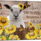 Sunflowers Wall Art for Living Room Llama Wall Decor Yellow Brown Picture Canvas Prints Framed Animal Painting Artwork 12''W×16''H