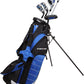 Remarkable Right Handed Junior Golf Club Set for Age 9 to 12 (Height 4'4" to 5') Set Includes: Driver (15"), Hybrid Wood (25*), 7, 9 Iron, Putter, Bonus Stand Bag & 2 Headcovers