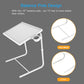 Adjustable TV Tray Table - TV Dinner Tray on Bed & Sofa, Comfortable Folding Table with 6 Height & 3 Tilt Angle Adjustments(White)