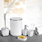 6 Pack White Acrylic Bathroom Accessories Set, Premium Acrylic Bathroom Set, White Toothbrush Holder Set