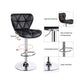Alden Design Adjustable Midback Faux Leather Bar Stool, Set of 2, Black