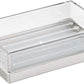 Mdesign Plastic Bathroom Vanity Counter Organizers, Dispenser Pump, Toothbrush Stand, Storage Jar, Soap Dish, for Cotton Swabs, Toothpaste, Makeup, Lumiere Collection, Clear/Brushed Chrome