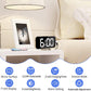 Digital Alarm Clock,7 in LED Mirrored Clocks Large Display,With 2 USB Charger Ports,Auto Dim,Night Mode,Modern Desktop Electronic Clocks for Bedroom Home Office Decor - Gold