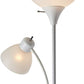 67136 72" Torchiere Floor Lamp + Adjustable Reading Light, Matte White, Frosted Plastic Shade, 3-Step Rotary Switch on Floor Lamp Socket, Home Improvement, Home Office Accessories