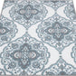 Ottohome Collection Boho Design Non-Slip Rubberback 3X5 Area Rug, 3'3" X 5', Blue/Ivory