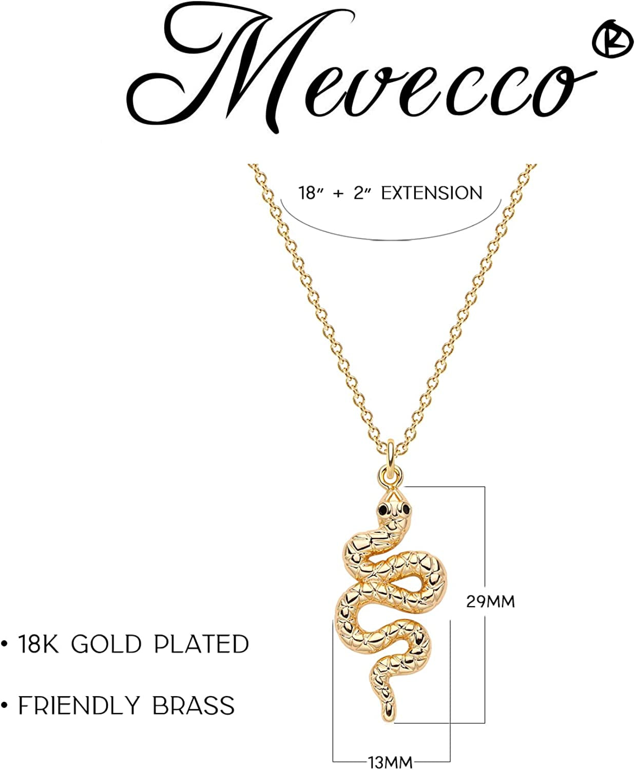 Animal Necklace for Women 18K Gold Filled Dainty Butterfly Pendant Stereoscopic Snake Necklace Eagle Necklace Gold Jewelry Gift for Her