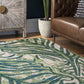 Cali Abstract Leaves Area Rug, 3' X 5', Green