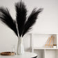 7-Pcs 38"/3.1FT Faux Pampas Grass Large Tall Fluffy Artificial Fake Flower Boho Decor Bulrush Reed Grass for Vase Filler Farmhouse Home Wedding Decor (Black)