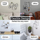 Gray Floating Cube Shelves - Intersecting Wall Mounted Shelves - Wall Decor Square Shelves for Bedrooms, Living Rooms & More - Set of 4 Box Shelves