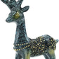 2PCS Reindeer Figurines,Nordic Modern Style Resin Sitting and Standing Deer Statue Decorations for Office Bedroom Family Living Room (Blue)