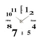 Modern DIY Analog 3D Mirror Surface Large Number Wall Clock Sticker Home Decor