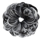 Hair Bun Extensions Messy Curly Hair Scrunchies Hairpieces Synthetic Donut Updo Hair Pieces for Women Girls 1PCS Natural Black Mix White