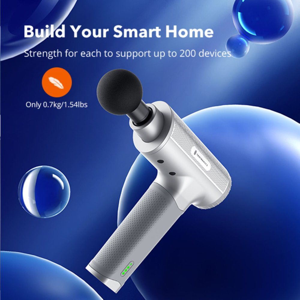 Massage Gun, Deep Tissue Percussion Muscle Massager Handheld Cordless Back Massager with 20 Speeds and 6 Heads(Sliver)