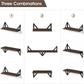 Floating Shelves Wall Mounted Set of 4, Rustic Wood Wall Shelves, Storage Shelves for Bedroom, Living Room, Bathroom, Kitchen, Office and More, Brown