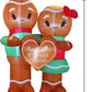 Christmas Inflatables Outdoor Decorations, 6 FT Inflatable Gingerman Couple with Build-In Blow up Inflatables for Christmas Party Indoor, Outdoor, Yard, Garden, Lawn Winter Decorations