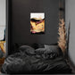 Gold Abstract Mountain Canvas Wall Art Sunset Natural Landscape Canvas Painting Nordic Style Modern Wall Art for Bathroom Office Home Decoration Framed Ready to Hang Set 12X16 1Panel