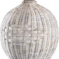 L13867DSAM Rattan, Natural with Wash, White, Seagull Print Table Lamp