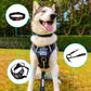 Dog Harness No-Pull Dog Vest Set Reflective Adjustable Oxford Material Pet Harness for Medium Large Dogs with Leash and Collar (Large(Chest:25-35"), Black)