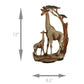 Zeckos Giraffe Family Carved Wood Look Resin Statue