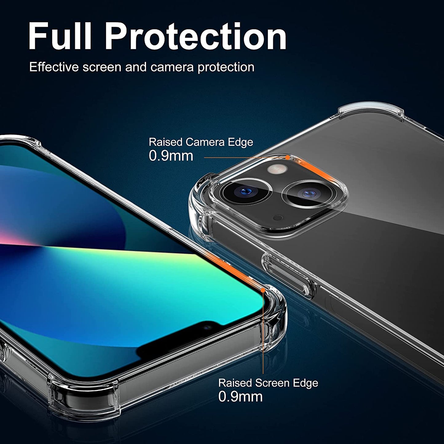 Migeec Compatible with Iphone 13 Clear Case Shockproof Phone Cover Protective Phone Case for Iphone 13, 6.1 Inch