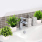 3Pack Mini Fake Plants in Pots,Artificial Plastic Eucalyptus Plants,Wheat Grass Potted Faux Plants Indoor for Office Desk Coffee Table Bathroom Bedroom Home Decorations