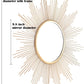 24'' Large Gold Sunburst Wall Mirror Boho Home Decor round Wall Art Mirror for Living Room/Bedroom/Bathroom/Entryway
