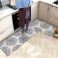 Kitchen Rugs Set anti Fatigue Kitchen Floor Mat Easy to Clean 2Piece Non Slip Comfort PVC Leather Heavy Duty Standing Mats Indoor Outdoor (Grey Drop)