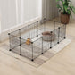 Pet Playpen, Small Animal Cage Indoor Portable Metal Wire Yd Fence for Small Animals, Guinea Pigs, Rabbits Kennel Crate Fence Tent, Black, (12Panels)