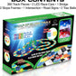 Glow Race Tracks and LED Toy Cars - 360Pk Glow in the Dark Bendable Rainbow Race Track Set STEM Building Toys for Boys and Girls with 2 Light up Toy Cars