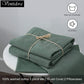 Ventidora Duvet Cover Set 100% Washed Cotton Linen-Like Texture 3 Piece Bedding Set Queen Size ,1200 Thread Count Luxury Soft and Comfortable,With Corner Ties(1 Duvet Cover+2 Pillowcases)