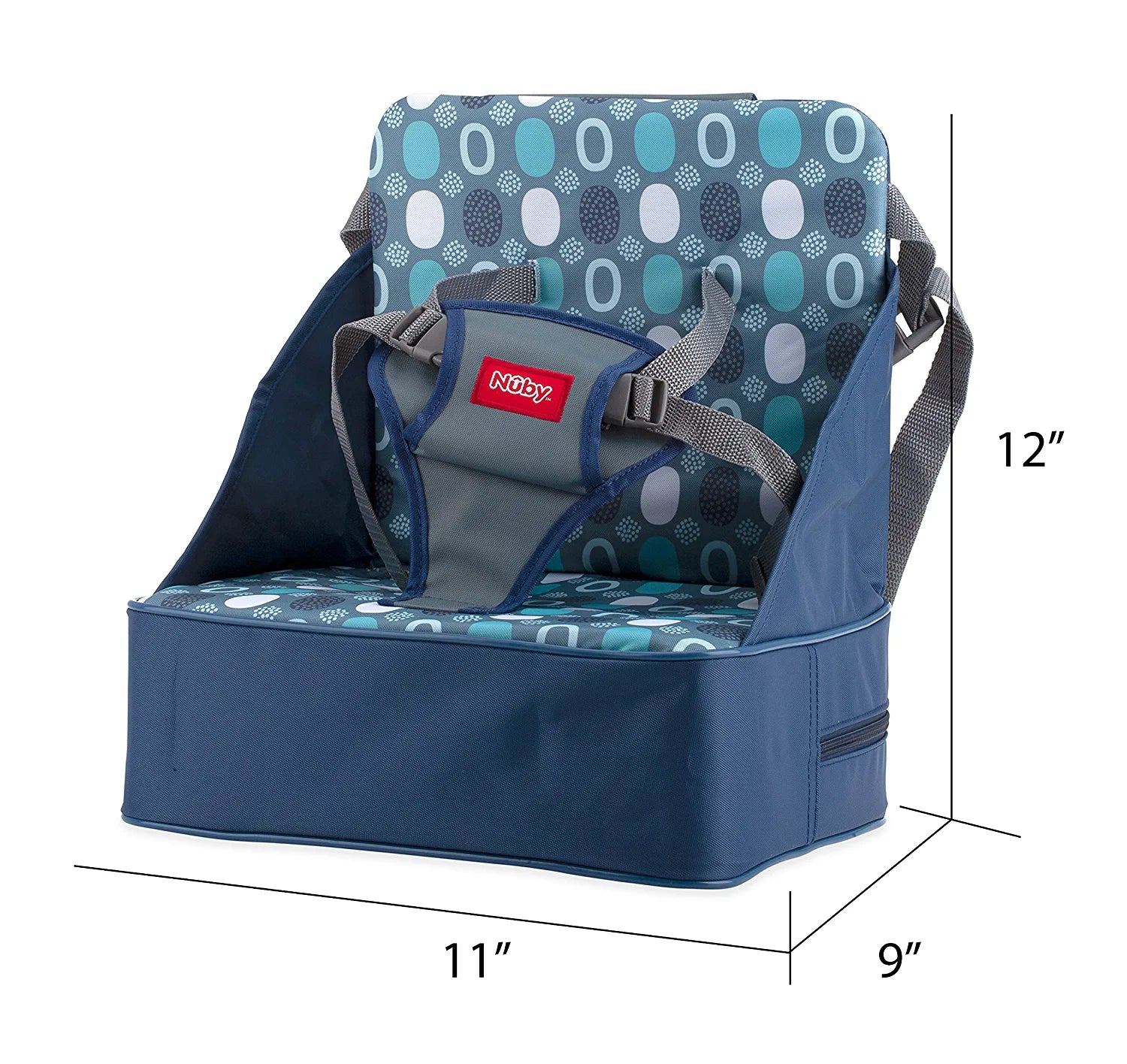 Easy Go Safety Lightweight High Chair Booster Seat, Great for Travel, Blue