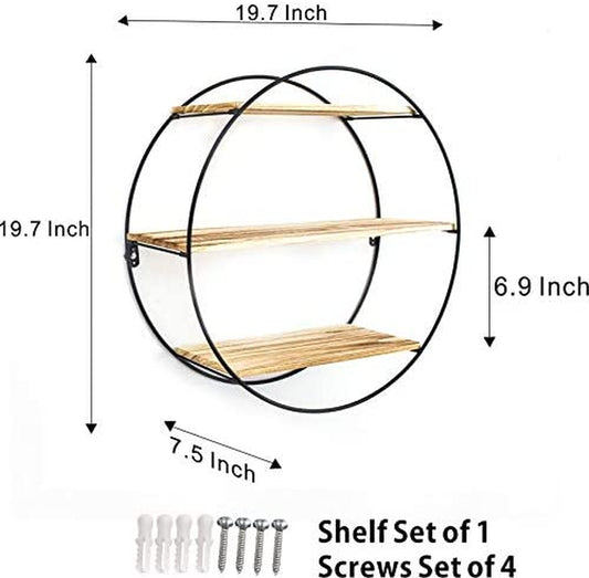 3 Tier Wall Floating Ledge Shelves for Home Decor,Wall Decoration Storage Shelf and Wall Mount Booke Display Rack for Bedroom and Living Room