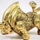Feng Shui 4" Golden Money Bull ~ Ox Wealth Statue Figurine Chinese Zodiac Home Decor Gift ~ Wall Street Golden Bull