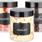 8 OZ Plastic Jars with Lids, () 24 Pack Clear Plastic Slime Containers for Kitchen and Household Food Storage of Dry Goods, Creams and More, BPA Free