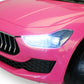 TOBBI 12V Kids Ride on Car Maserati Ghibli Electric Toy Girls Gift Pink W/RC