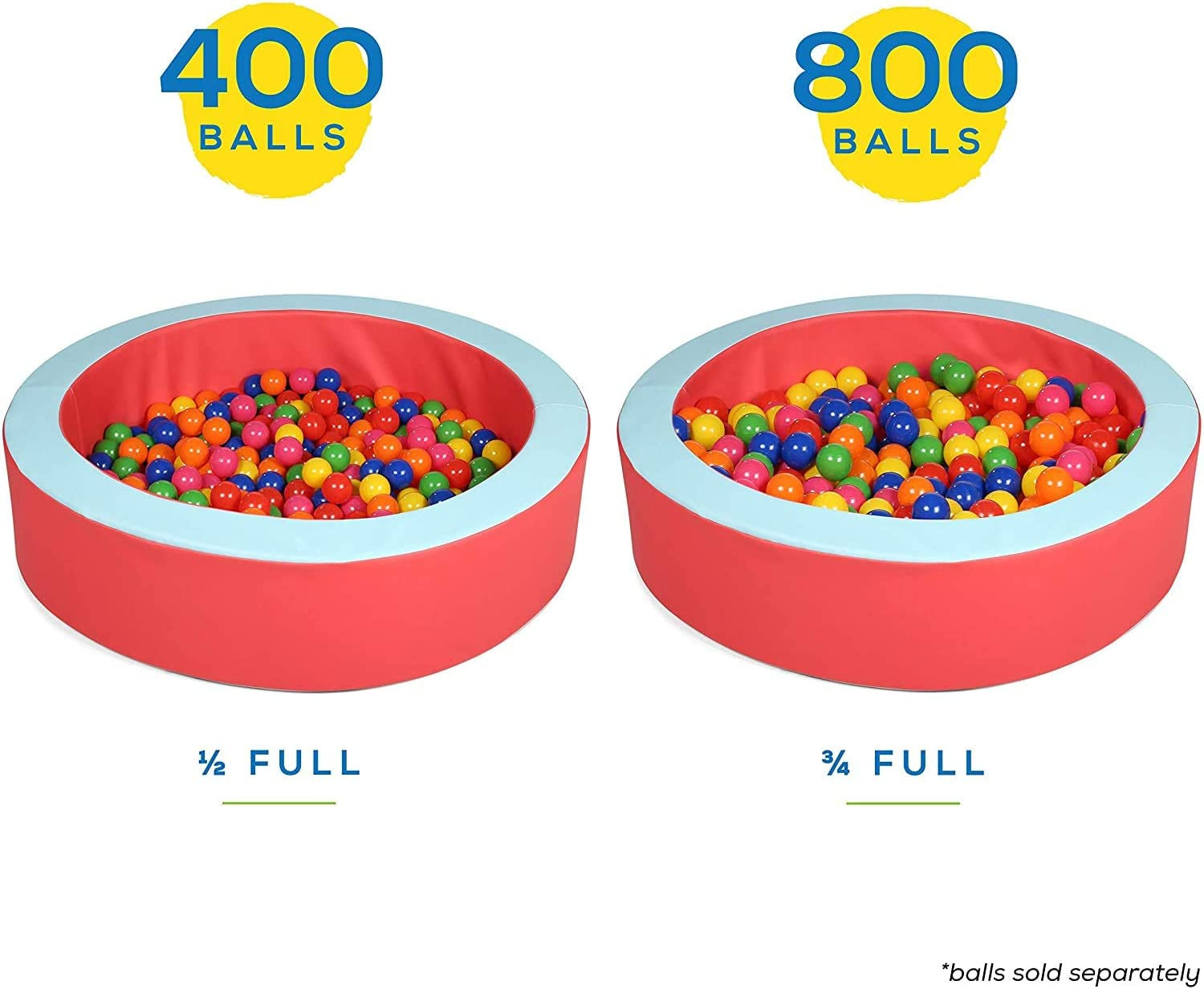 Ball Pit/Professional Quality/For Toddlers and Baby (Red and Blue)