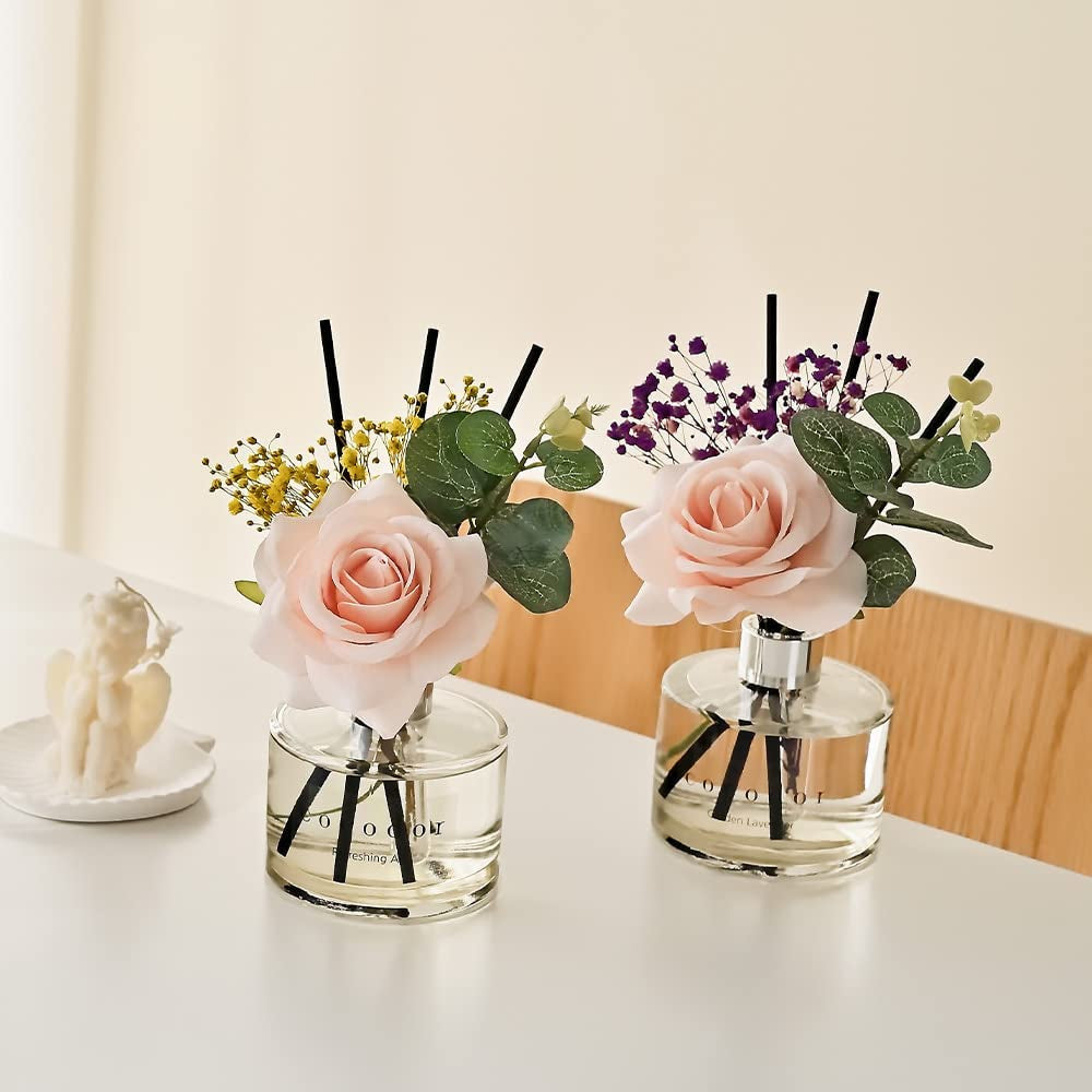 COCODOR Rose Flower Reed Diffuser/Rose Perfume/6.7Oz(200Ml)/1 Pack/Reed Diffuser, Reed Diffuser Set, Oil Diffuser & Reed Diffuser Sticks, Home Decor & Office Decor, Fragrance and Gifts