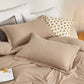Khaki Duvet Covers Queen Size - Washed Duvet Cover, Soft Queen Duvet Cover Set 3 Pieces with Zipper Closure, 1 Duvet Cover 90X90 Inches and 2 Pillow Shams (No Comforter)