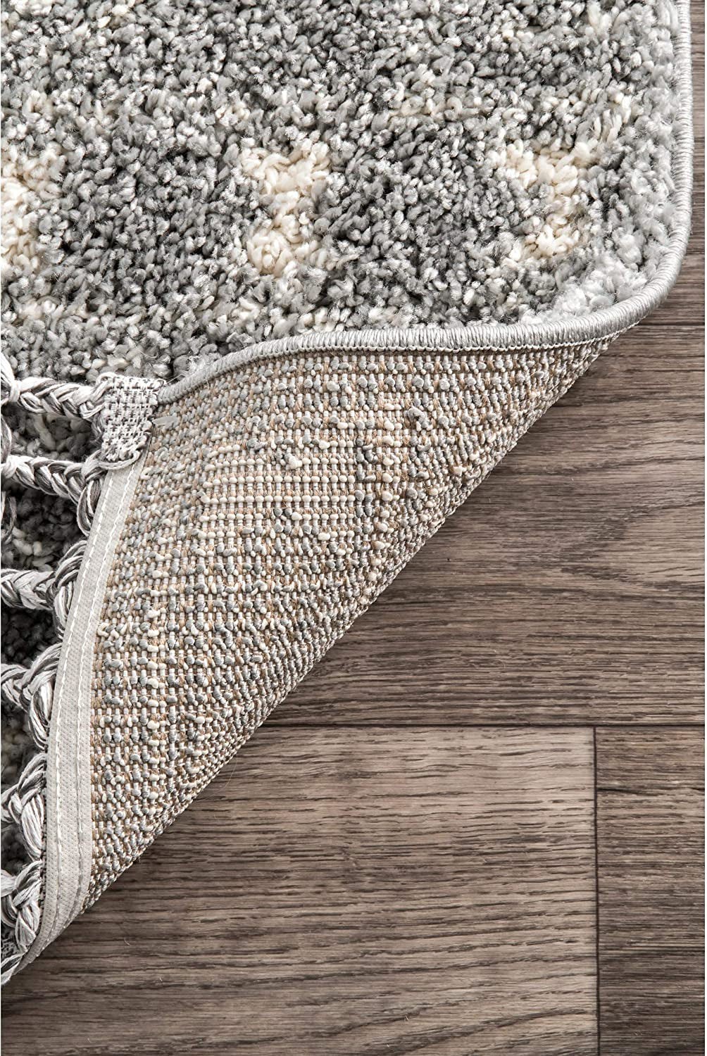 Vasiliki Moroccan Tribal Shag Area Rug, 2' X 3', Silver