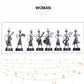 Little Iron Art Musician Creative Men/Women Music Band Crafts Home Office Desk Decoration Birthday Gift 8 Pack (Woman)